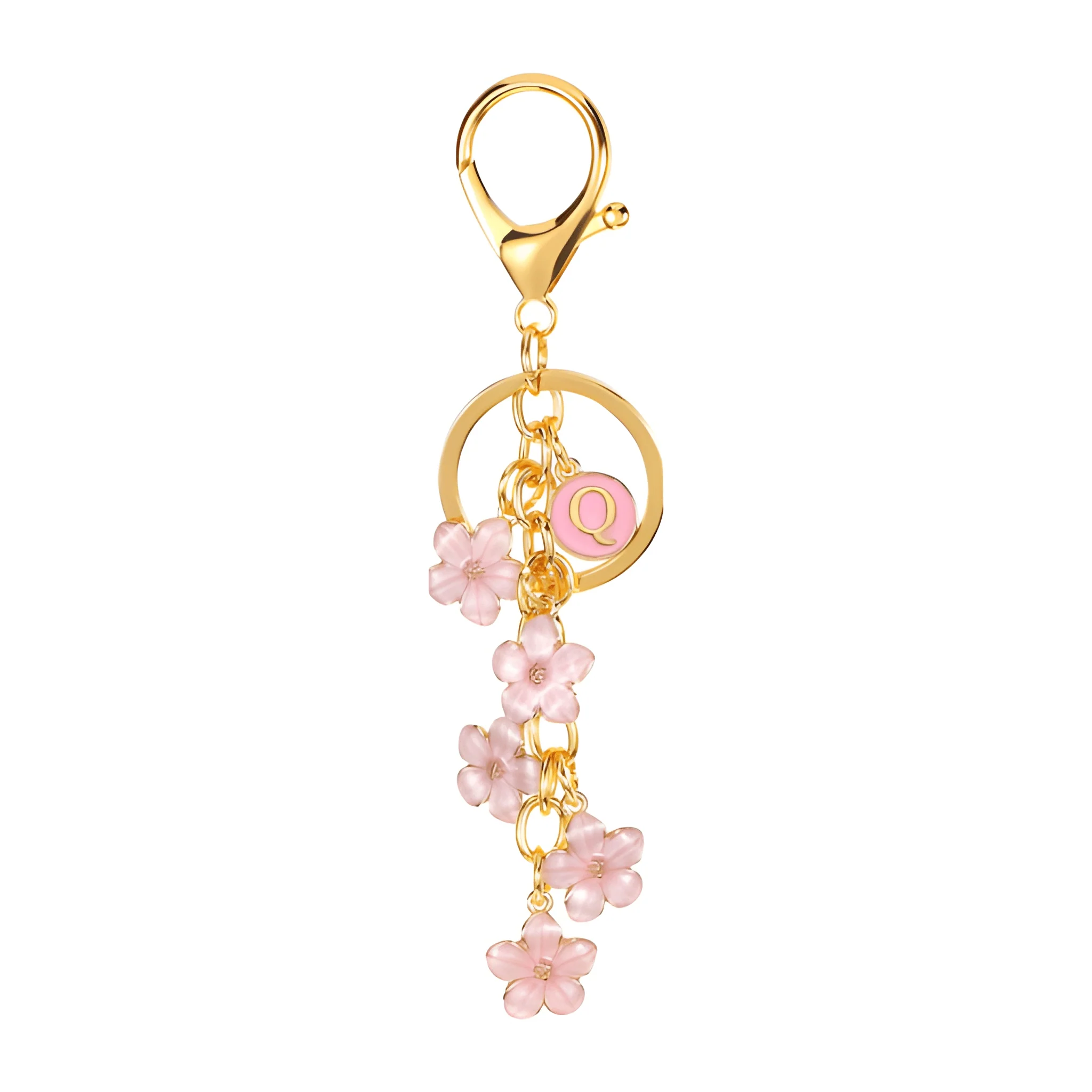 Daisy Flower Initial Letter - Bag Charm (Pink) - Image 17