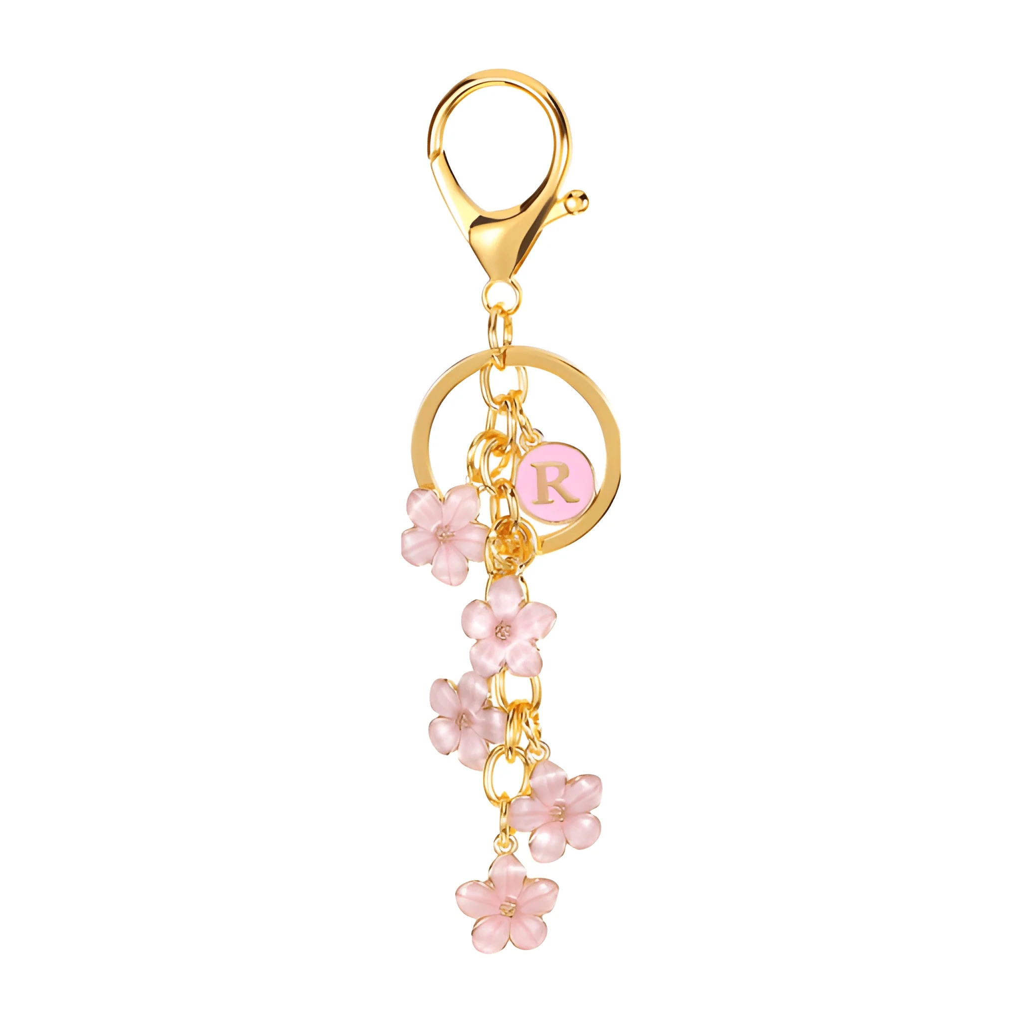 Daisy Flower Initial Letter - Bag Charm (Pink) - Image 18