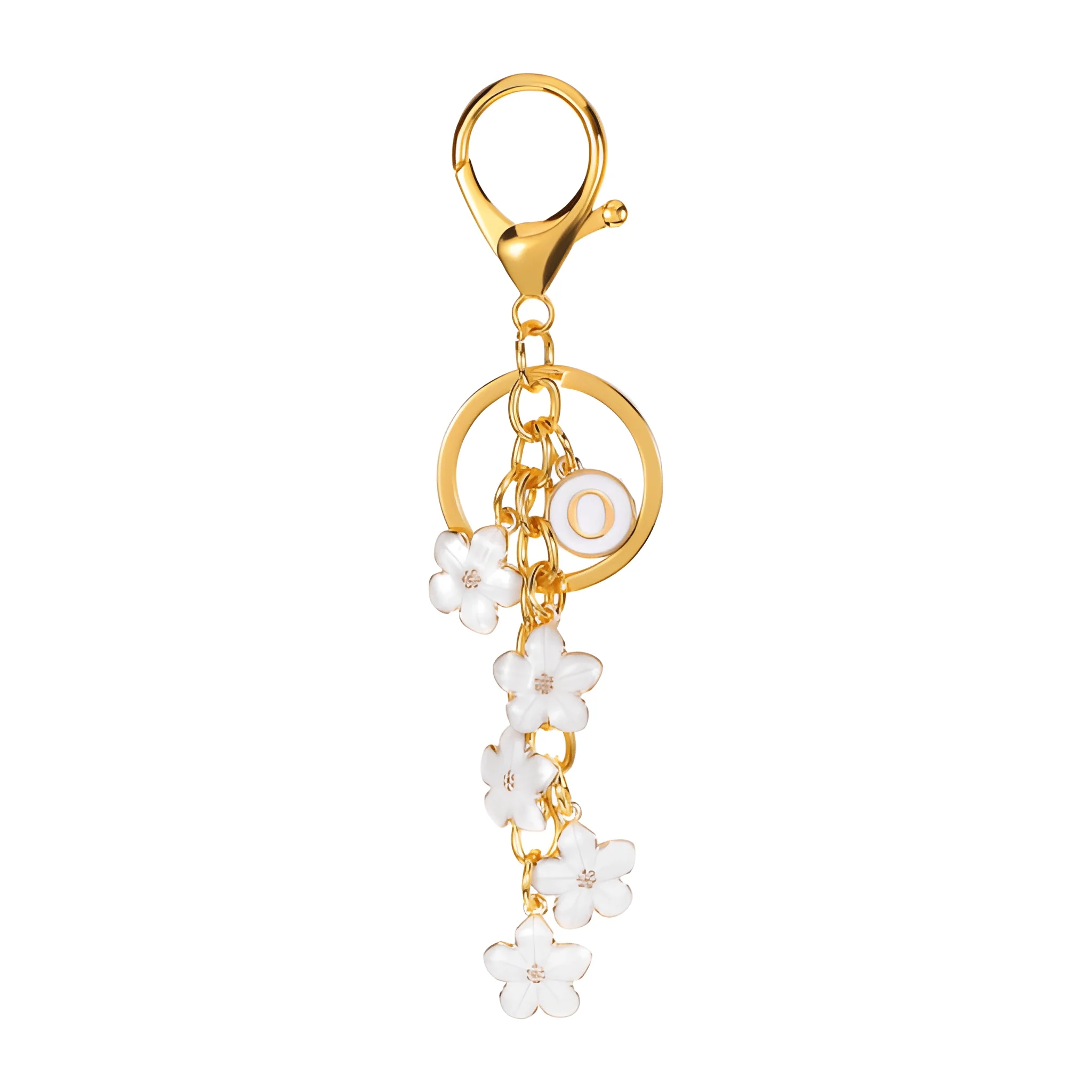 Daisy Flower Initial Letter - Bag Charm (White) - Image 15