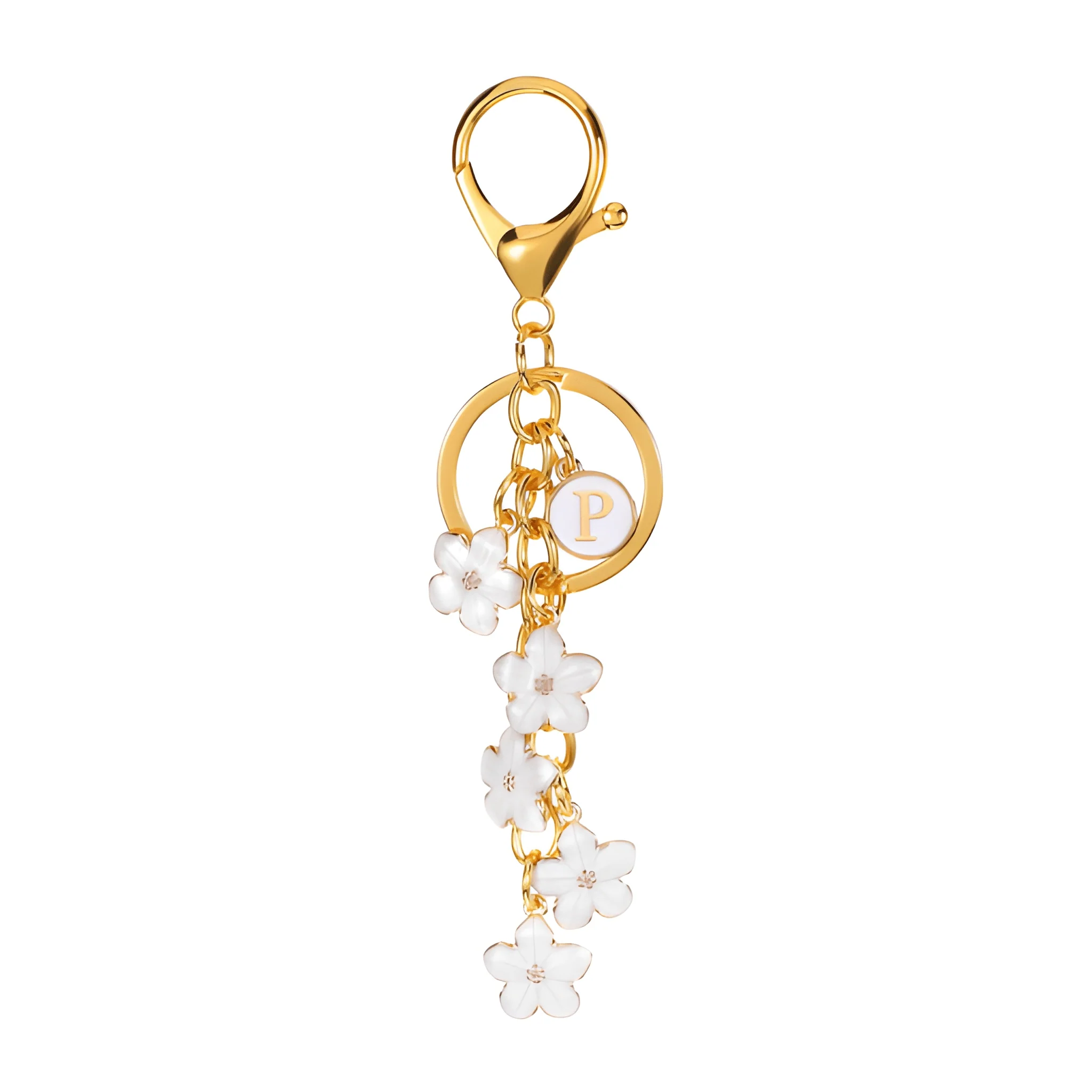 Daisy Flower Initial Letter - Bag Charm (White) - Image 16