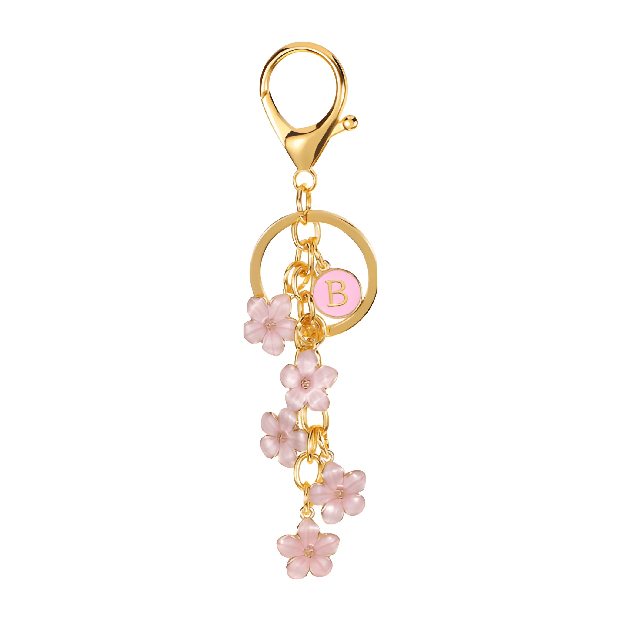 Daisy Flower Initial Letter - Bag Charm (Pink) - Image 2